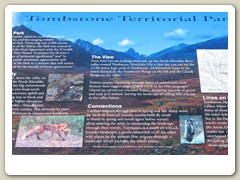 Interpretive signs in the park