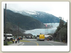 Our first view of the glacier