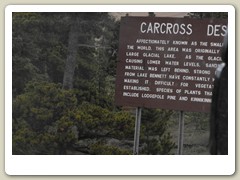 Sign as we left Carcross-the bus was moving
