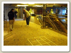 Bob trying "carpet golf"