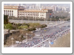 Picture from our hotel room, looking at Tianenmen Square
