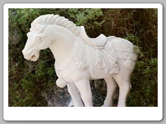 Large horse figurine by our hotel