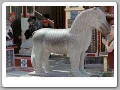 Large horse figurine by our hotel