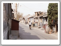 Local street in the Hutong neighborhood