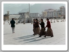 Pilgrims in the parking lot
