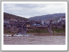 One of the many towns that will under water when the dam is completed