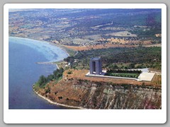 Canakkale guards the Strait of the Dardanelles - postcard aerial picture