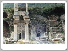 Closer view of the stonework for the homes