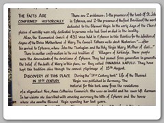 Information sign for Mary's house