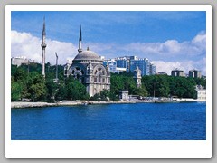Mosque and Dolmabahce Palace