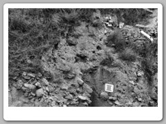 Signs marking many layers of civilizations